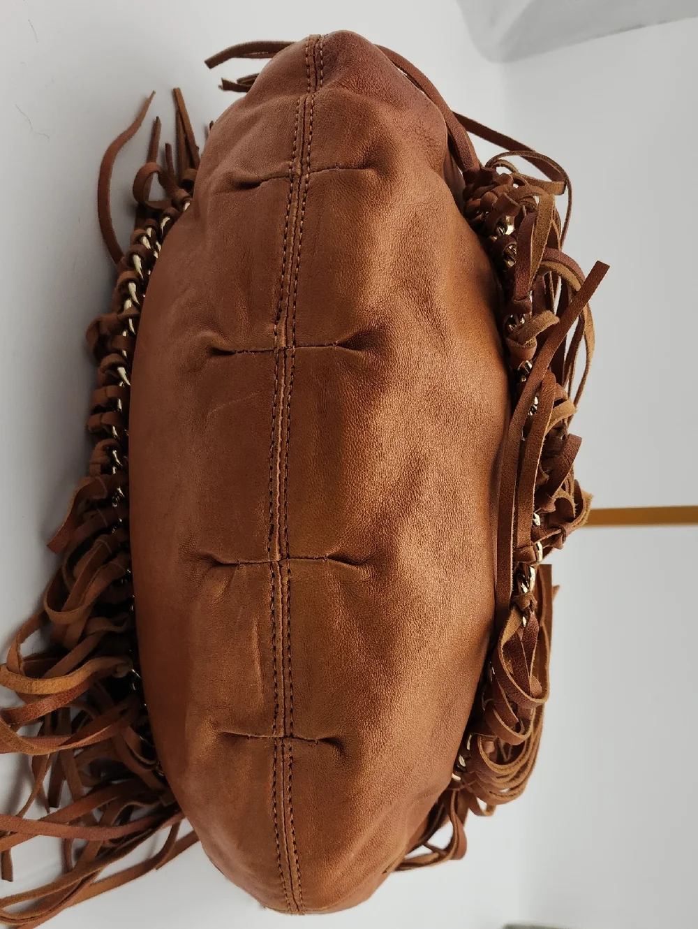Michael‎ Kors Brown Suede Fringe Hobo Bag